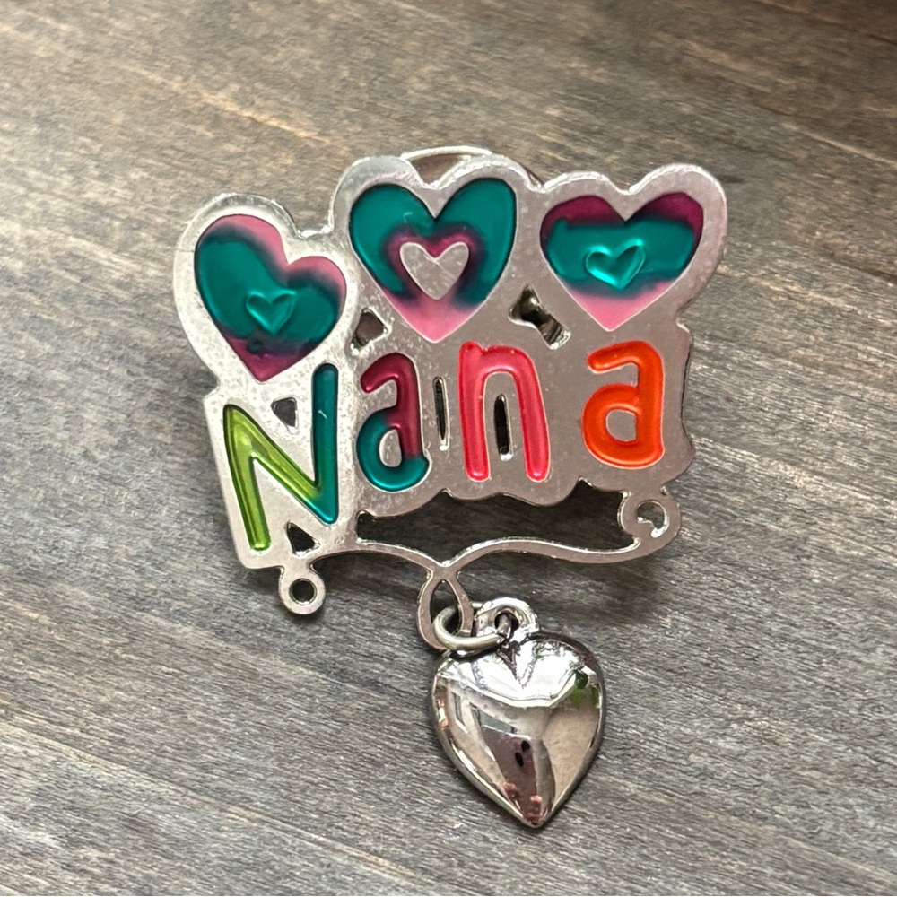 Colorful Nana Heart Brooch by Two Hands
